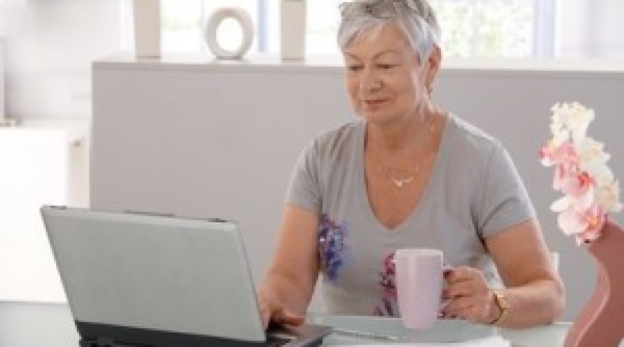 Senior Woman at Laptop